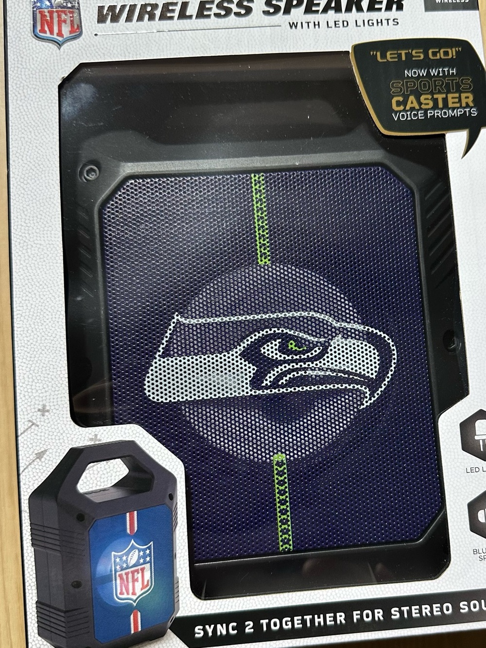Seattle Seahawks ShockBox XL Wireless Bluetooth Speaker NFL SOAR New